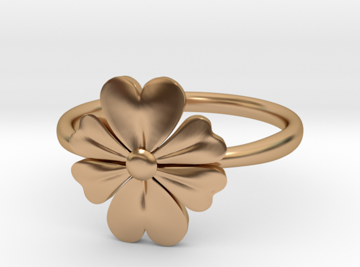 One Simple Flower (ring) 3d printed