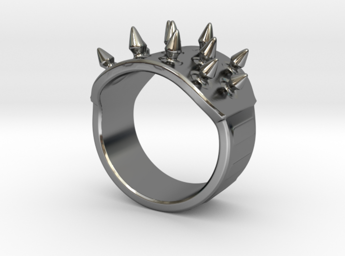 Spiked Armor Ring_D 3d printed