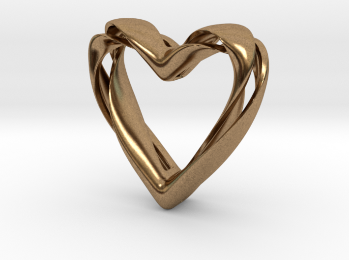 Twisted Heart pendant 3d printed