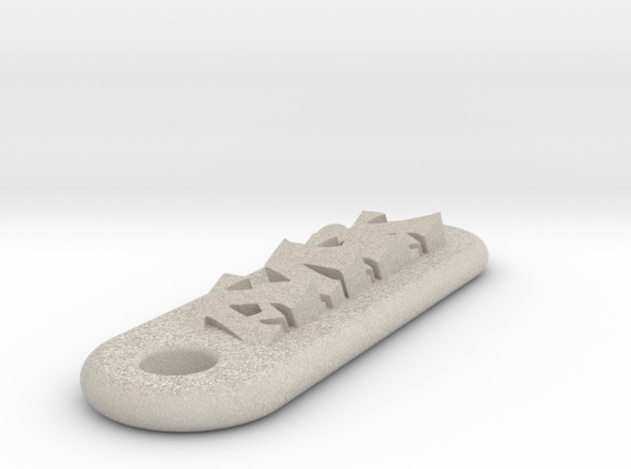 AMAIA Personalized keychain embossed letters 3d printed