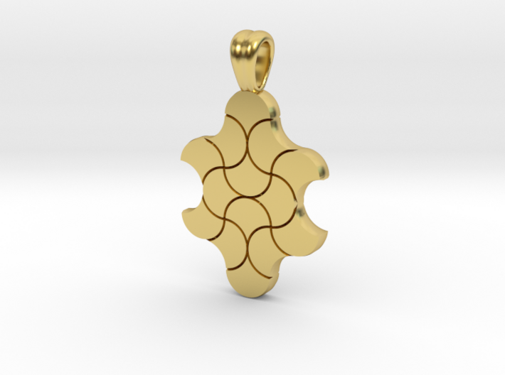 More leaves tiling [pendant] 3d printed
