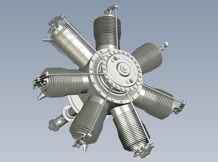 1/15 scale Gnome 7 Omega rotary engines x 3 3d printed 