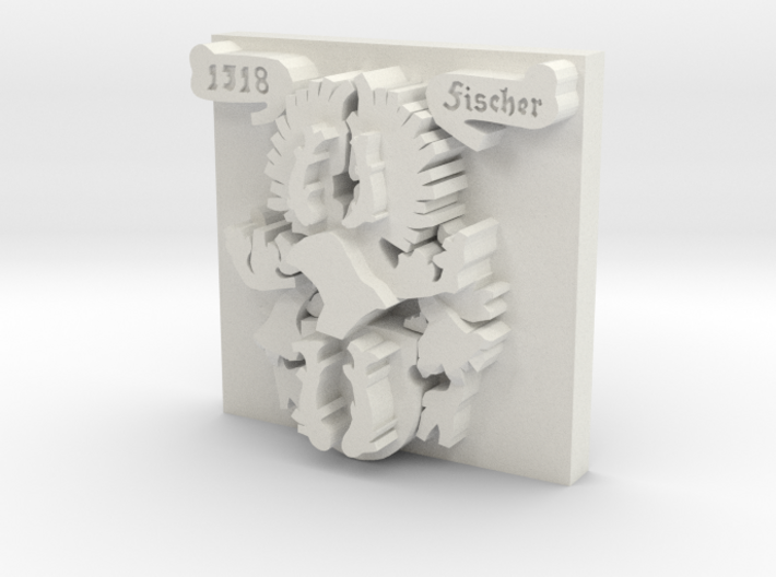 Fischer Crest 1 inch by 1 inch version 3d printed