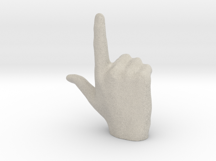 l sign language 3d printed