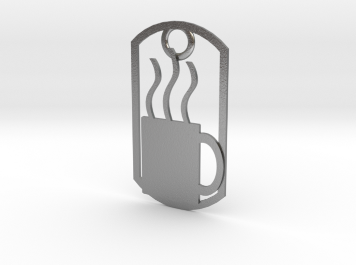 Coffee mug dog tag 3d printed