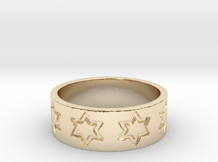 51 STAR RING Ring Size 8.25 3d printed