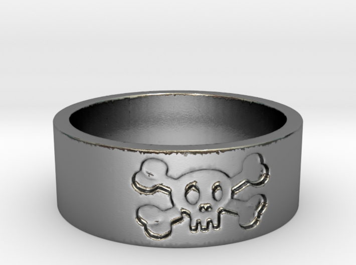 47 Skull V4 Ring Size 7 3d printed 