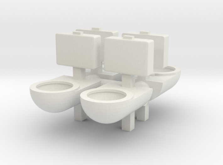 Prison Toilet (x4) 1/72 3d printed