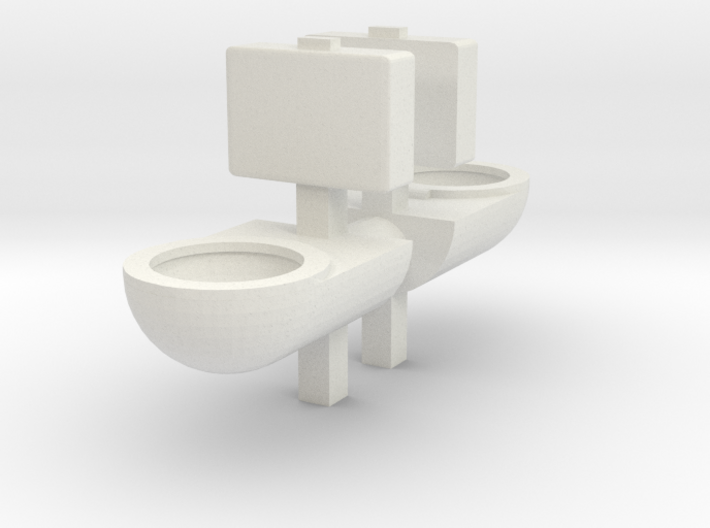 Prison Toilet (x2) 1/56 3d printed