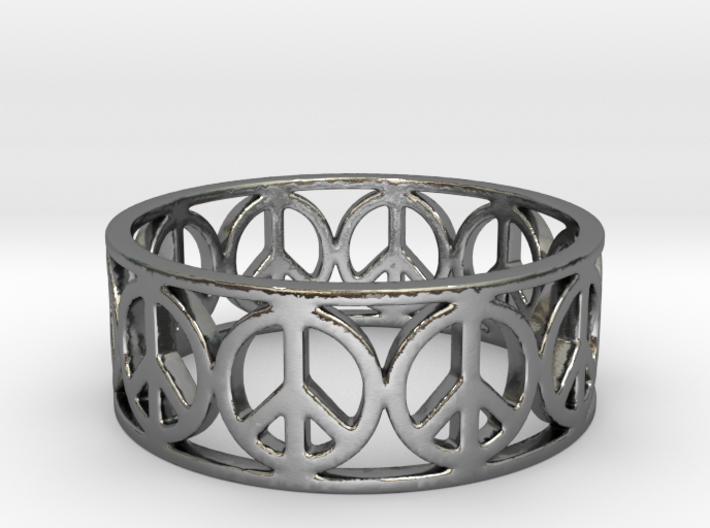 8 Peace Ring  Ring Size 7 3d printed 