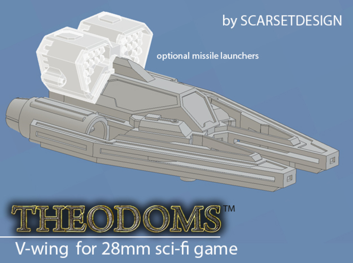 V WING flyer for THEODOMS 3d printed 