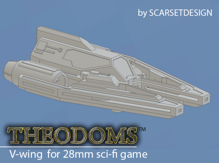V WING flyer for THEODOMS 3d printed 