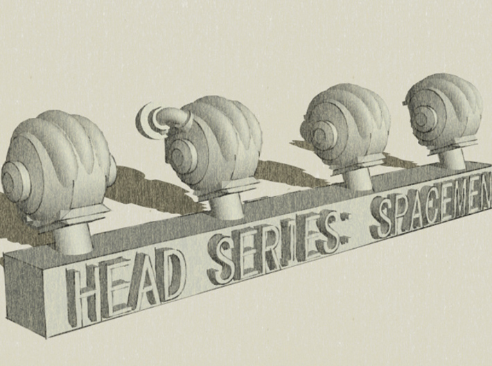 Head Series: Spacemen 3d printed 