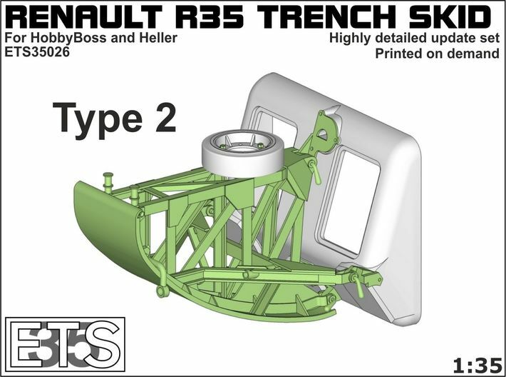 ETS35026 - Renault R35 Trench Skid #2 [1:35] 3d printed 