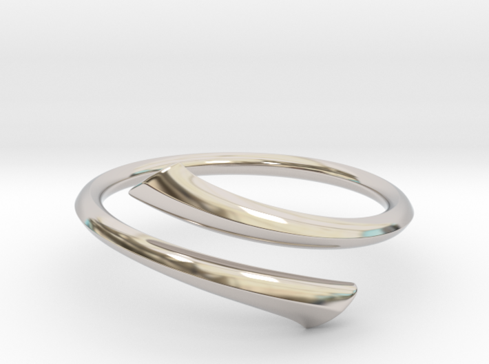Streamline Open Ring - Hard Edge 3d printed