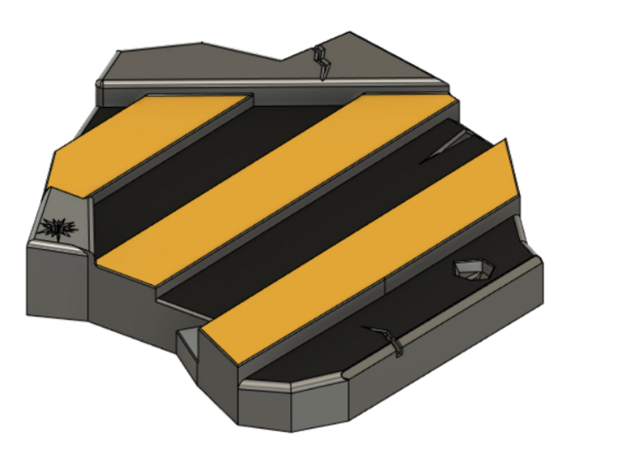 Black and Yellow Plate For Models Bases 3d printed