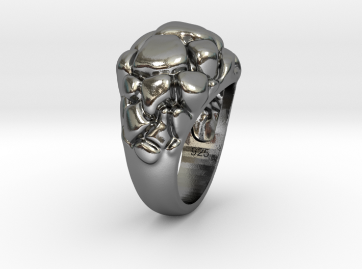 Women's &quot;Future Ring&quot; Sterling Silver 573 code 3d printed
