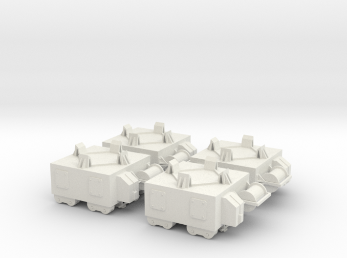 1/24 DKM Naval Mine Carts Set x4 3d printed