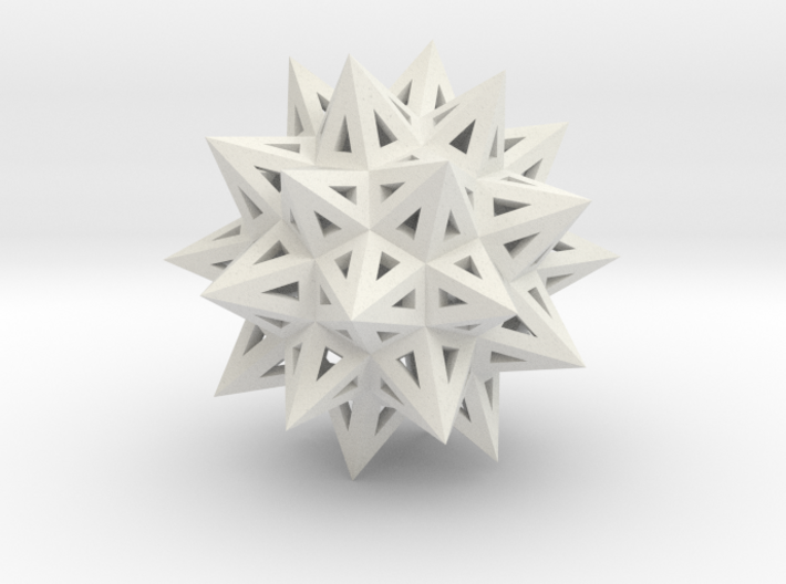 Stellated Truncated Icosahedron (steel) 3d printed