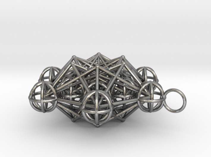 3d Metatron's cube pendant 3d printed