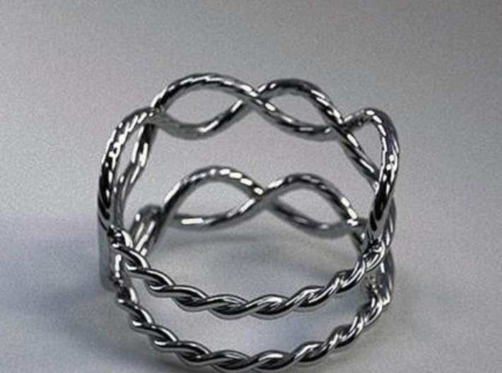 Rope knot ring  3d printed 