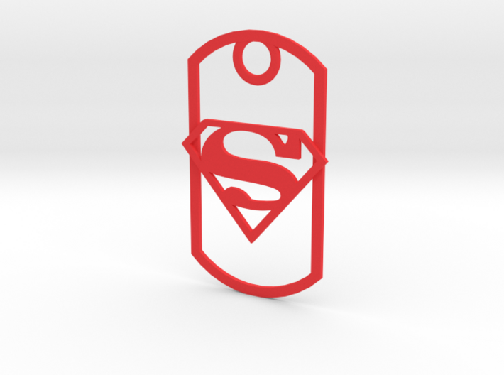 Superman dog tag 3d printed