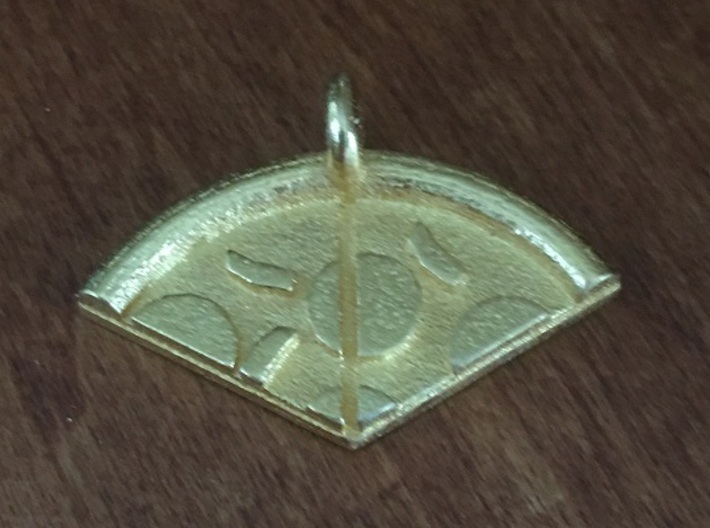Pizza friendship pendant (thick crust slices 5&amp;6) 3d printed
