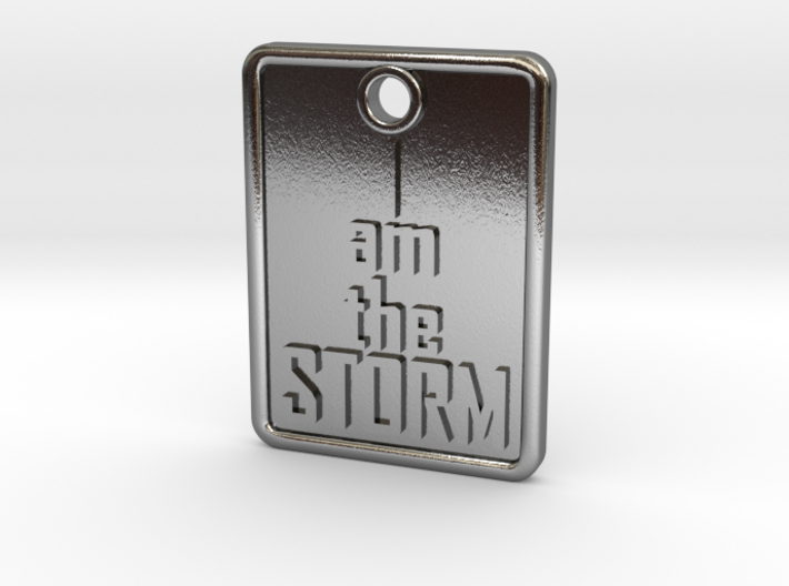 I Am The Storm Tag 3d printed