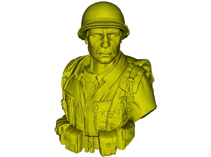 1/9 scale D-Day US Army 82nd Airborne soldier bust 3d printed