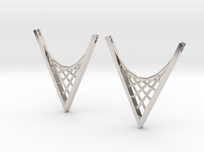 Parabolic Suspension Earrings 3d printed