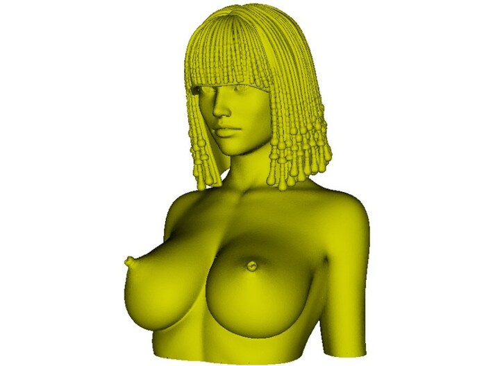 1/9 scale sexy topless girl bust C 3d printed