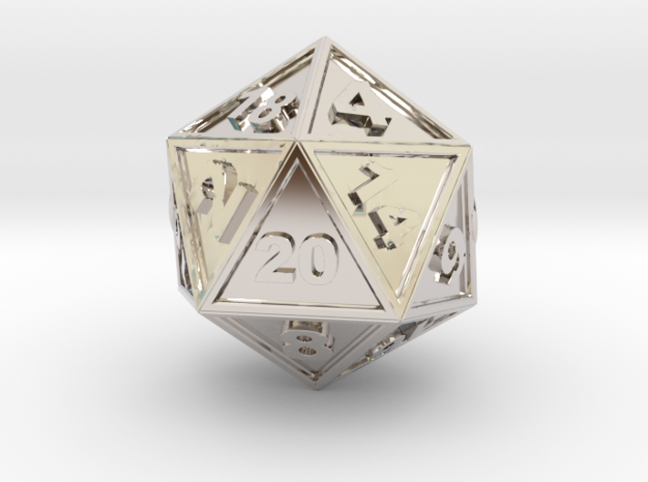 D20 Dungeons and Dragons D&amp;D Bead 3d printed
