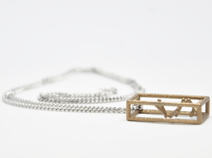 Naked Parallelepiped Pendant 3d printed 