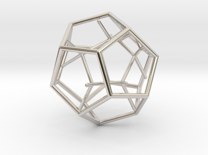 Naked Dodecahedron Pendant 3d printed