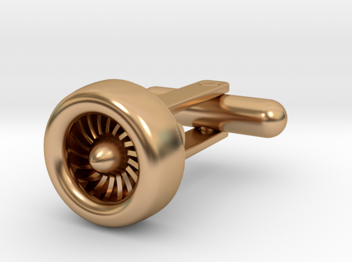 Jet Engine Cufflinks 3d printed