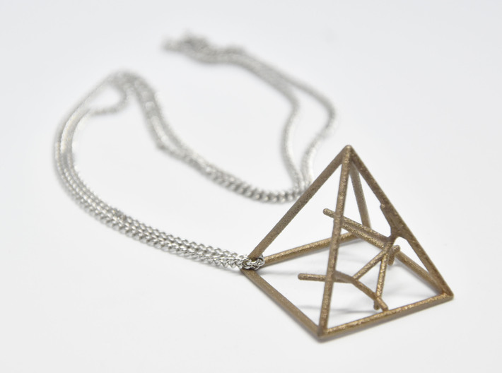 Naked Pyramid Pendant 3d printed 