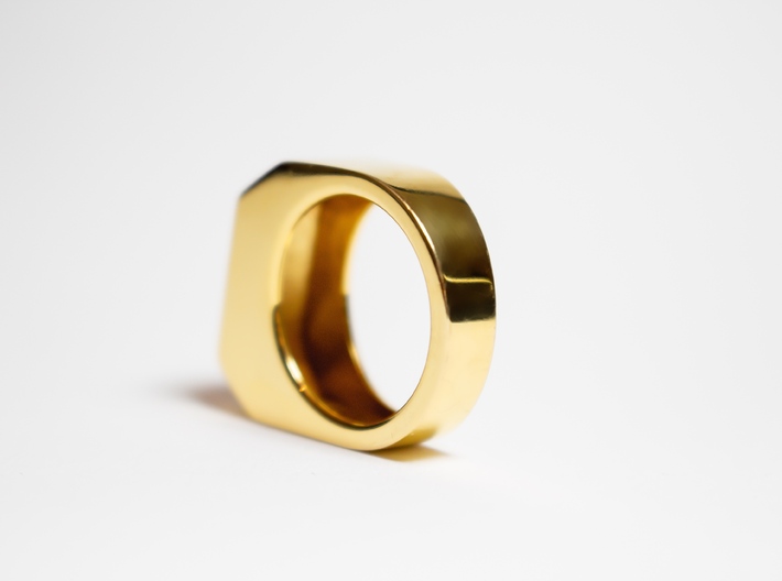 Gold Ring: 14k gold – statement, abstract 3d printed 