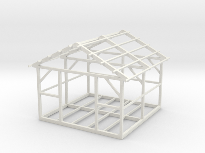 Wooden House Frame 1/87 3d printed