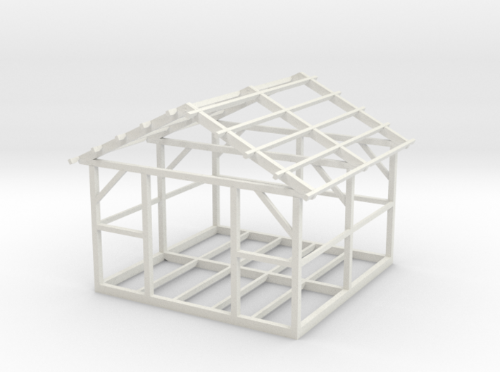 Wooden House Frame 1/56 3d printed