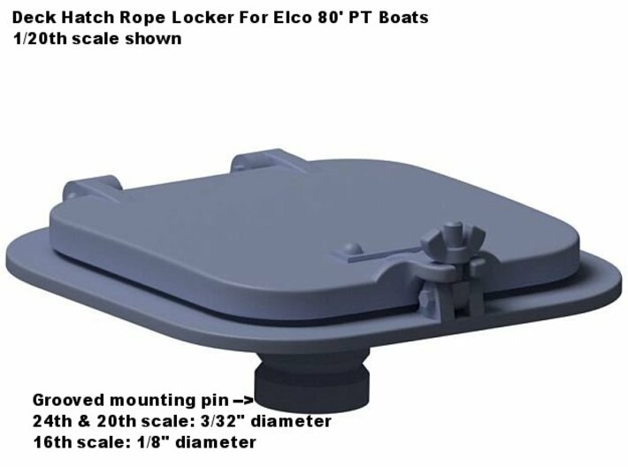 Rope Locker Hatch 20th and 24th Elco 80' PT Boat 3d printed 