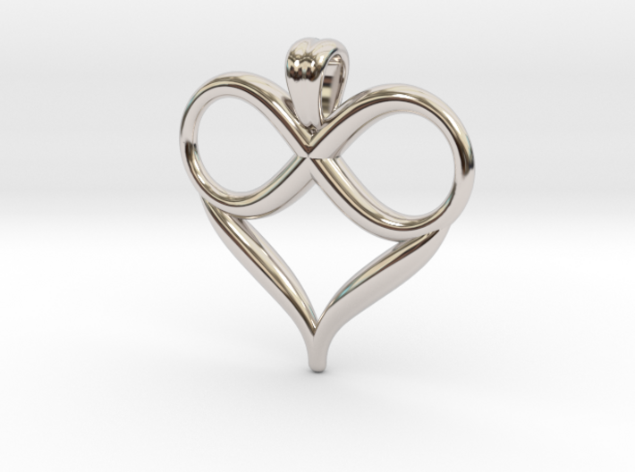 Infinite love [pendant] 3d printed