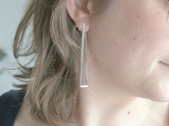 Faux square earrings 3d printed