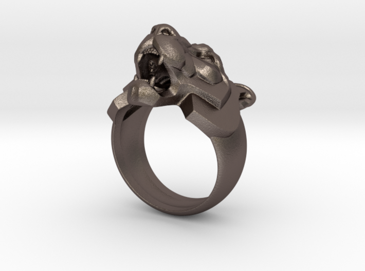 Tiger Face Ring jewelry 3d printed