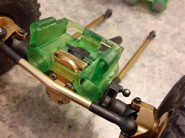 SCX24 Weighted servo mount for dual links 3d printed 