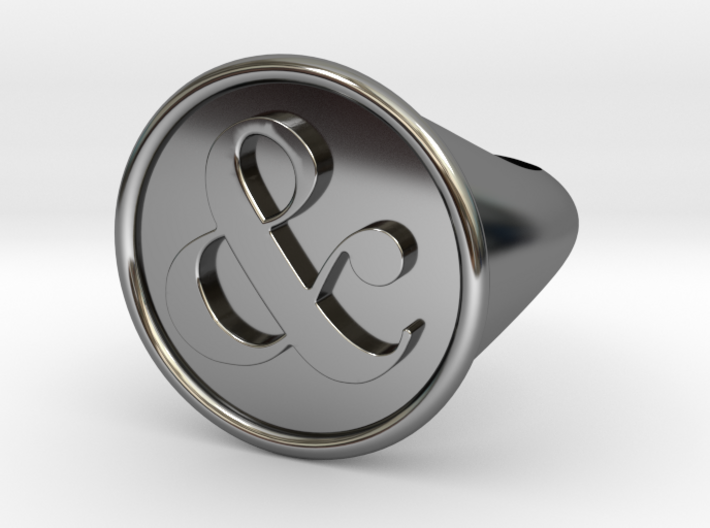 &amp; Signet Ring - Size 7 3d printed