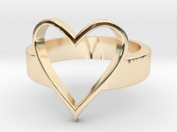 Open Heart - Ring 3d printed