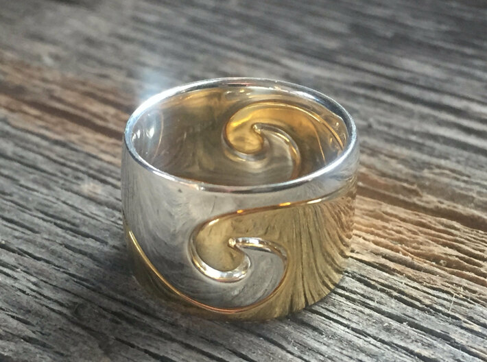 Wave Ring - Water (purchase with Wave Ring - Air) 3d printed