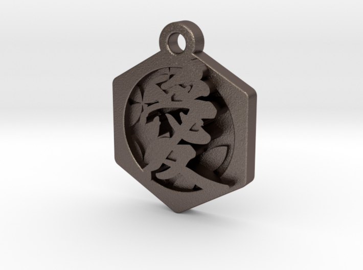 Mother's day gift Kanji Love necklace type1 3d printed
