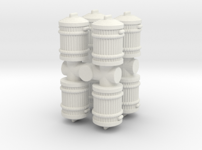 Garbage Can (x8) 1/76 3d printed