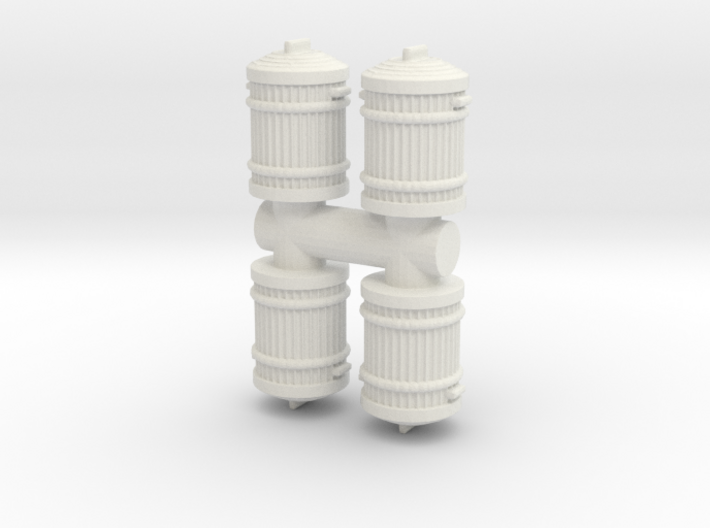 Garbage Can (x4) 1/64 3d printed